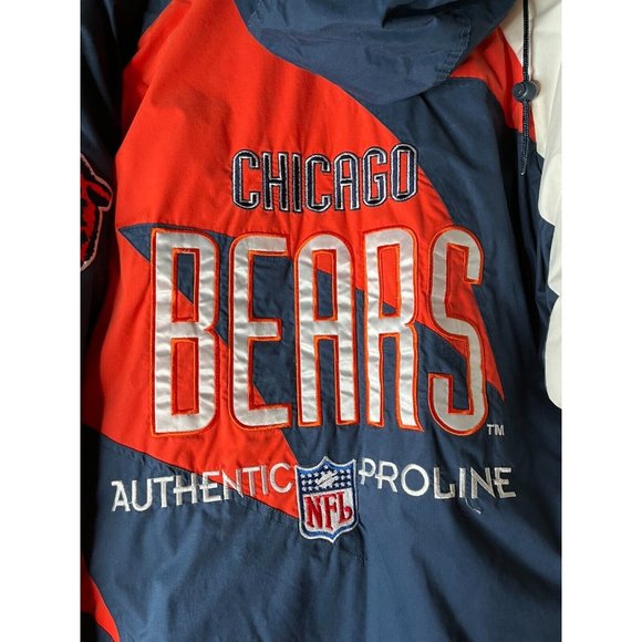 Vintage Chicago Bears Logo Athletic Sharktooth Jacket Men's M NFL Proline - Picture 13 of 16